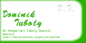 dominik tuboly business card